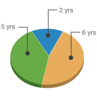 Candidates by number of year of Work Experience